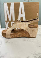Hannah Platform Sandal - Nude Raffia - Platform Sandals - Jimberly's Boutique - Olive Branch - Mississippi