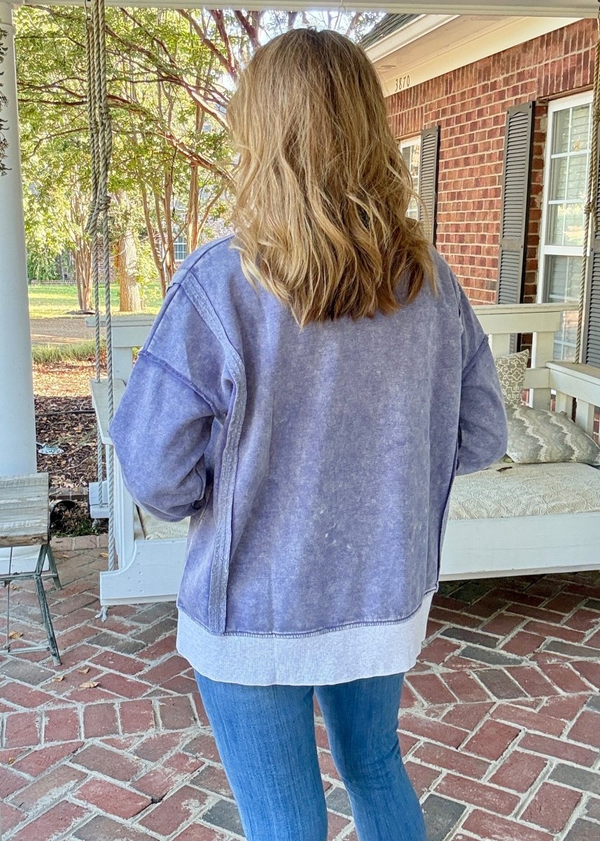 Harmony Acid Wash Pullover - Marlin | Zenana - pullover -Jimberly's Boutique-Olive Branch-Mississippi