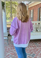 Harmony Acid Wash Pullover - Violet | Zenana - pullover -Jimberly's Boutique-Olive Branch-Mississippi