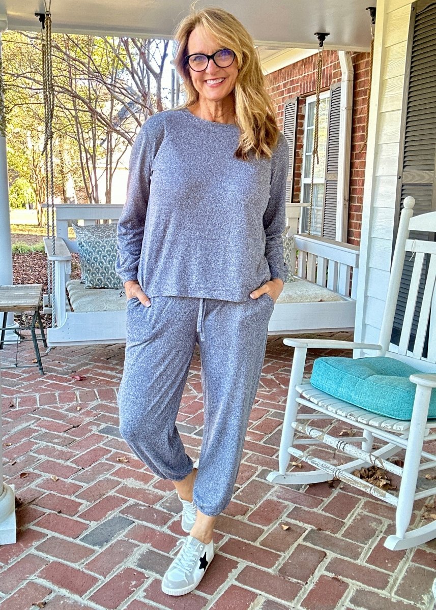 Heather Hacci Jogger Set - Black - jogger set - Jimberly's Boutique - Olive Branch - Mississippi