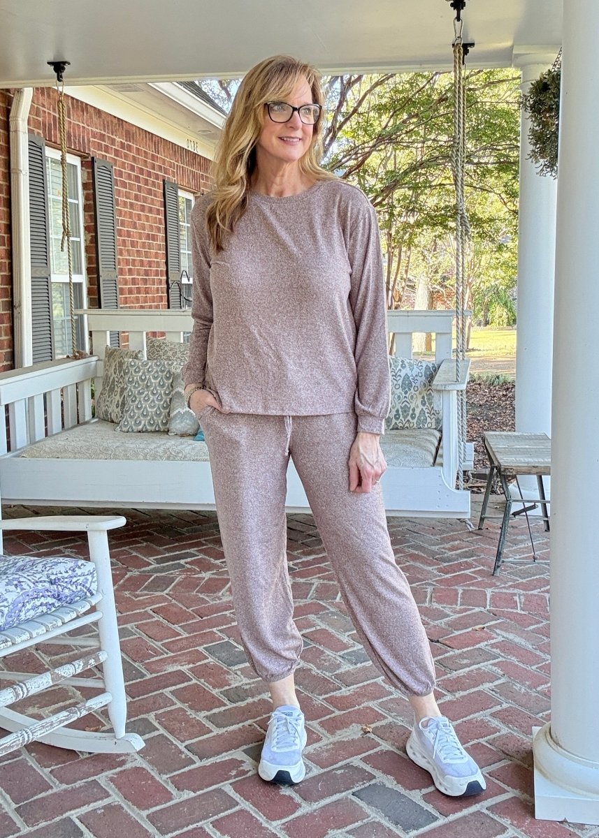 Heather Hacci Jogger Set - Brown - jogger set - Jimberly's Boutique - Olive Branch - Mississippi