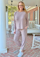 Heather Hacci Jogger Set - Brown - jogger set - Jimberly's Boutique - Olive Branch - Mississippi