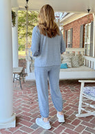 Heather Hacci Jogger Set - Dusty Blue - jogger set - Jimberly's Boutique - Olive Branch - Mississippi