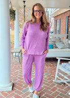 Heather Hacci Jogger Set - Lt Plum - jogger set - Jimberly's Boutique - Olive Branch - Mississippi