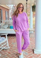 Heather Hacci Jogger Set - Lt Plum - jogger set - Jimberly's Boutique - Olive Branch - Mississippi