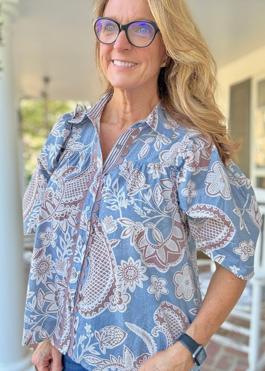 Heirloom Ruffle Top | Entro - Entro Top - Jimberly's Boutique - Olive Branch - Mississippi
