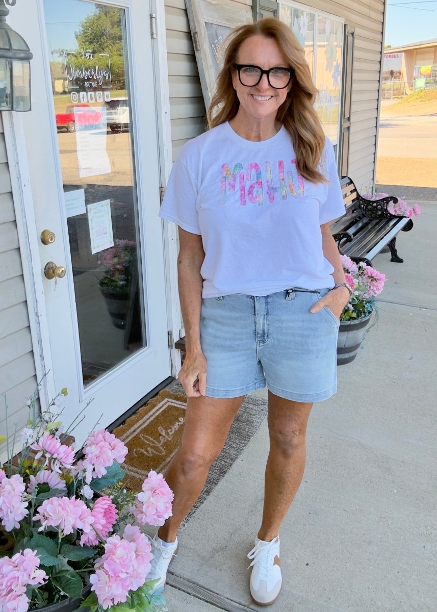 High Waist Trouser Denim Shorts | Judy Blue - Judy Blue Shorts - Jimberly's Boutique - Olive Branch - Mississippi