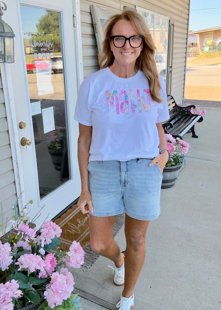 High Waist Trouser Denim Shorts | Judy Blue - Judy Blue Shorts - Jimberly's Boutique - Olive Branch - Mississippi