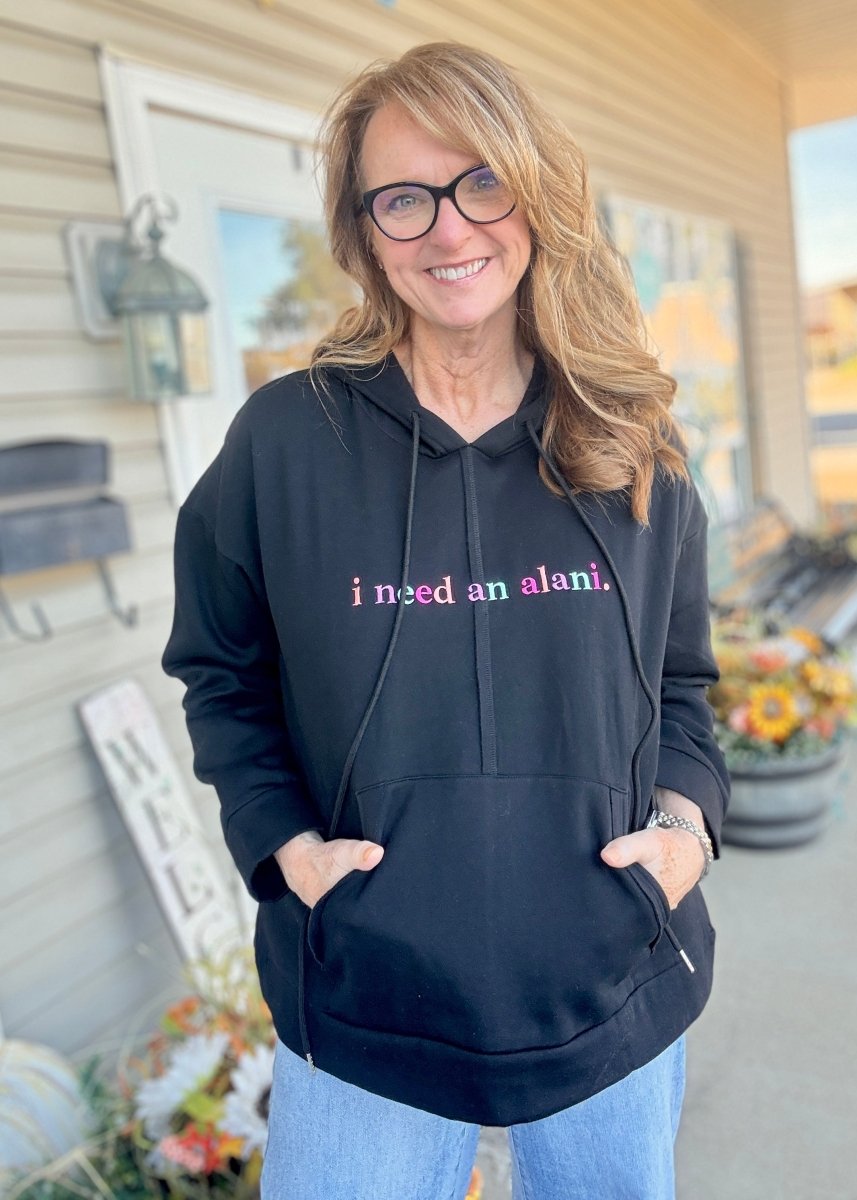 I Need An Alani French Terry Hooded Pullover - Casual Sweatshirt - Jimberly's Boutique - Olive Branch - Mississippi