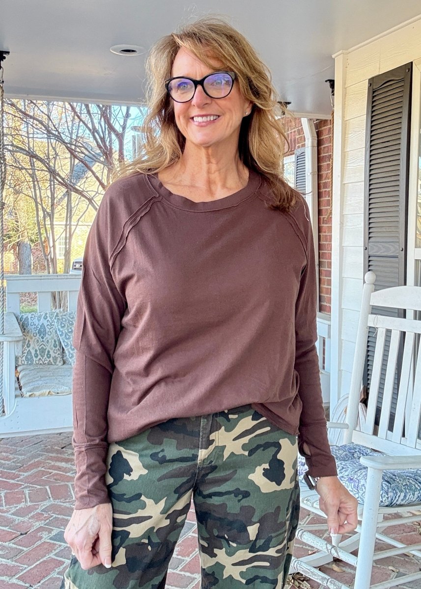 I Will Remember You Top - Brown - Casual Top - Jimberly's Boutique - Olive Branch - Mississippi
