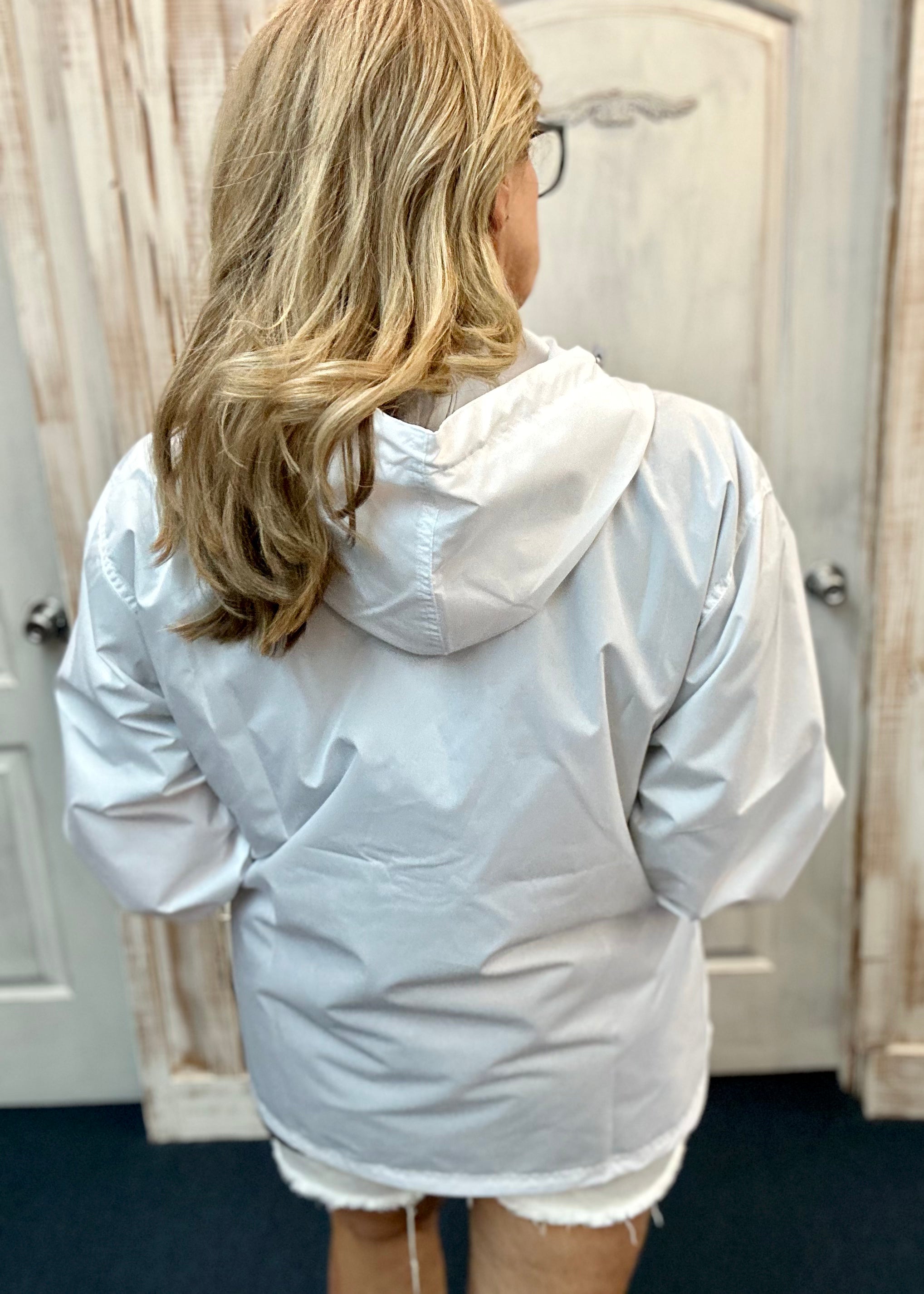 Charles River Unlined Pullover Rain Jacket--White - Rain Jacket -Jimberly's Boutique-Olive Branch-Mississippi