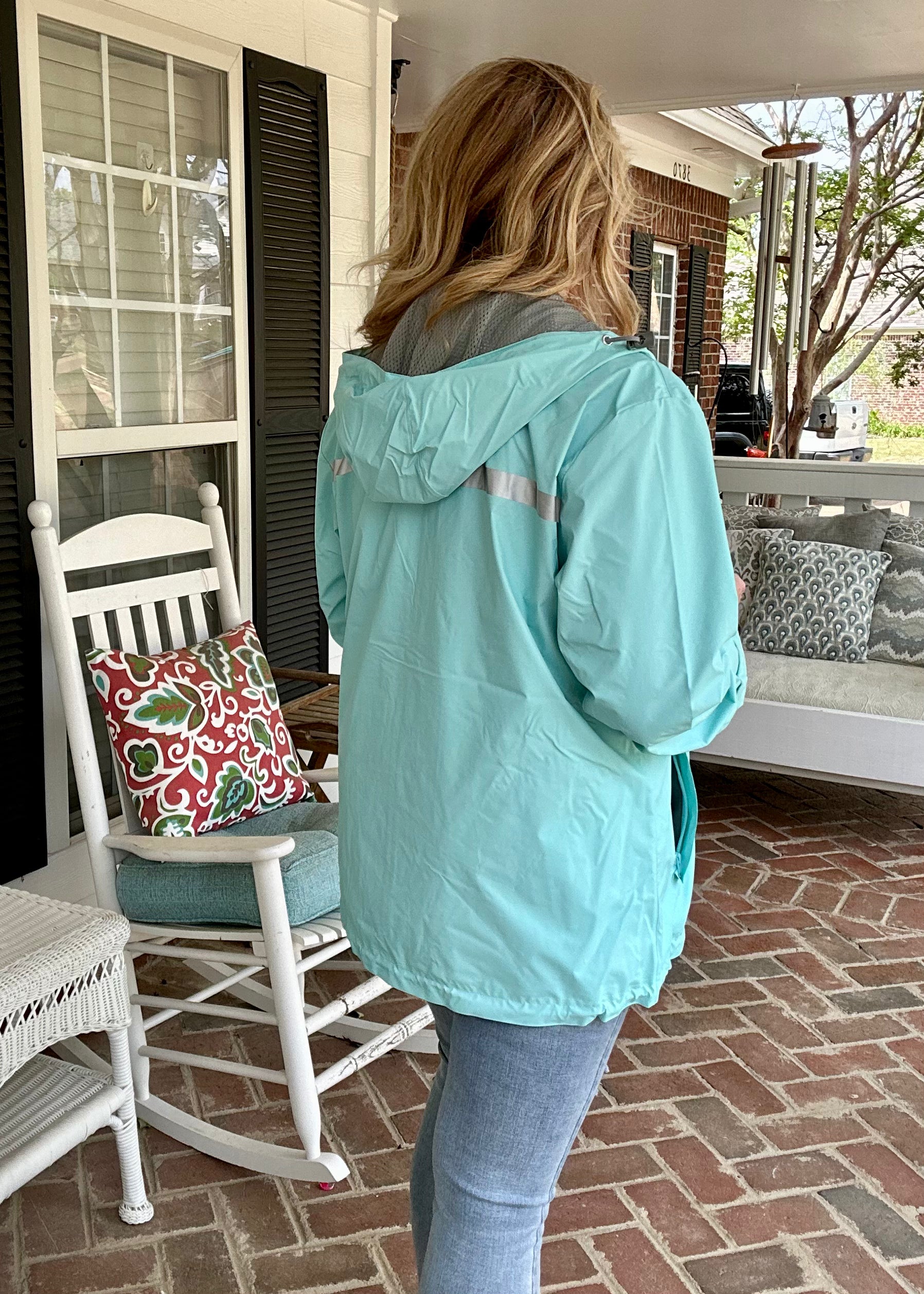 Charles River | New Englander Rain Jacket | Aqua | Olive Branch | MS - Rain Jacket -Jimberly's Boutique-Olive Branch-Mississippi