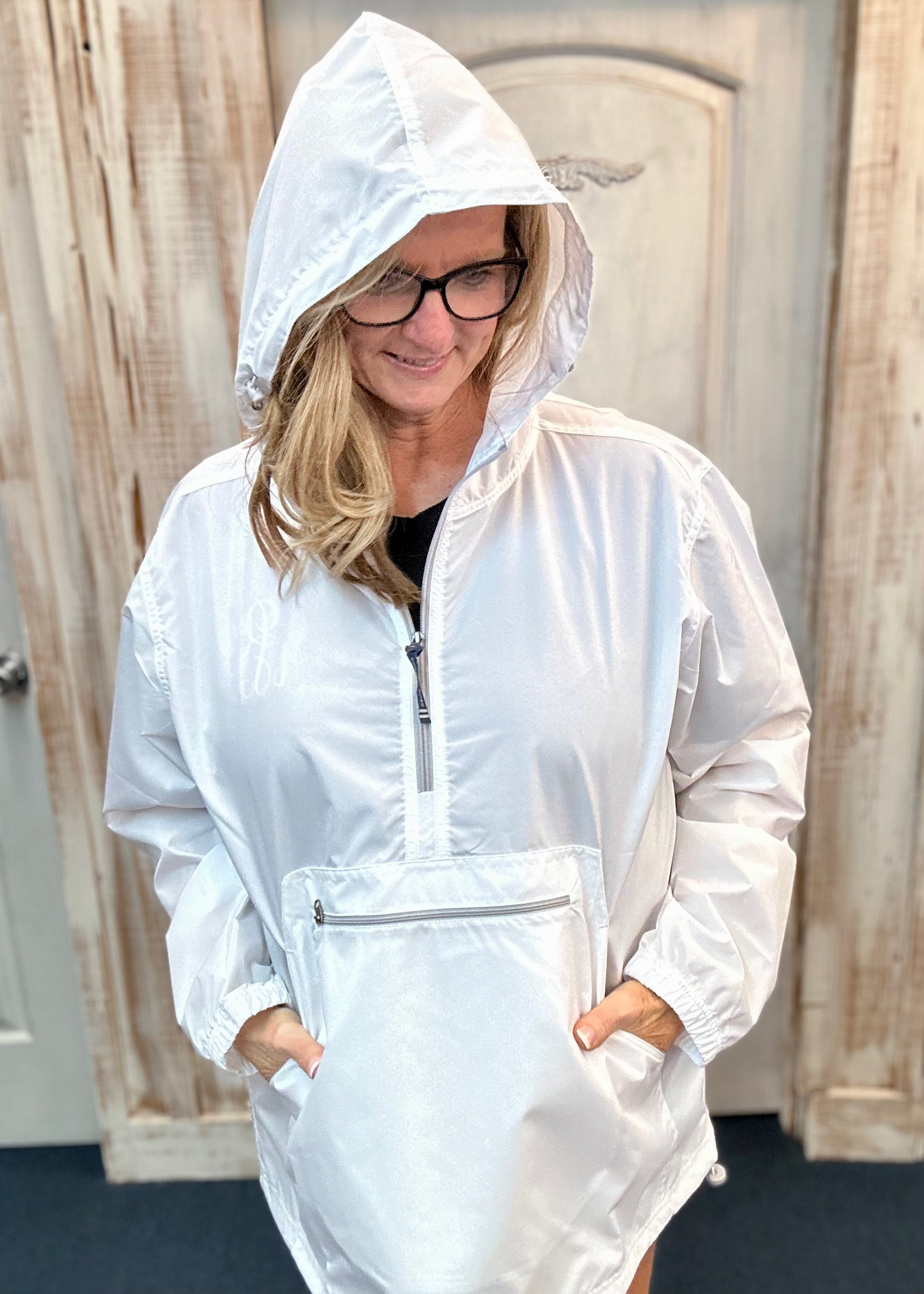 Charles River Unlined Pullover Rain Jacket--White - Rain Jacket - Jimberly's Boutique