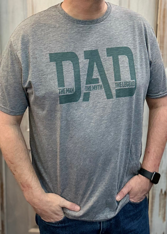 Dad The Man-The Myth-The Legend Graphic Tee Soft Style - Jimberly's Boutique