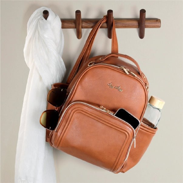 Itzy Ritzy Mini Plus Diaper Bag - Cognac - diaper bag - Jimberly's Boutique - Olive Branch - Mississippi