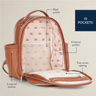 Itzy Ritzy Mini Plus Diaper Bag - Cognac - diaper bag - Jimberly's Boutique - Olive Branch - Mississippi