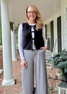 Jessie Tie Front Sweater Vest - Black - sweater vest - Jimberly's Boutique - Olive Branch - Mississippi