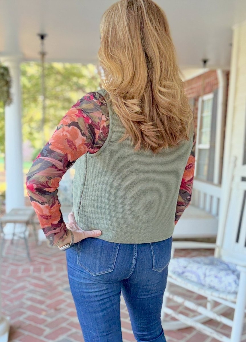 Jessie Tie Front Sweater Vest - Olive Green - sweater vest - Jimberly's Boutique - Olive Branch - Mississippi