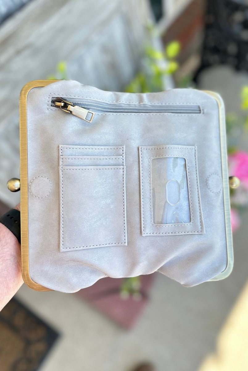 Jimberly Lock Clutch Wallet | Pearl Grey - Clutch Wallet -Jimberly's Boutique-Olive Branch-Mississippi