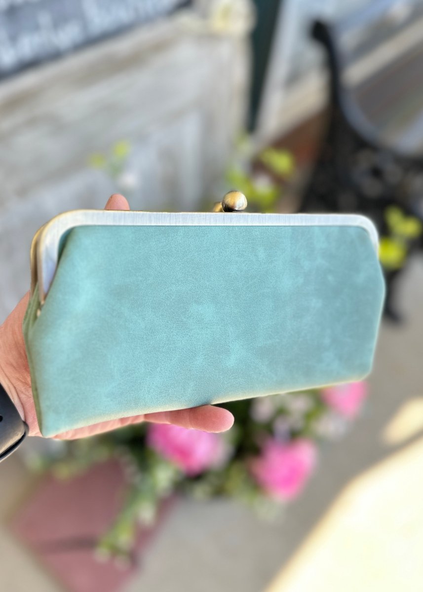 Jimberly Lock Clutch Wallet | Turquoise - Clutch Wallet -Jimberly's Boutique-Olive Branch-Mississippi