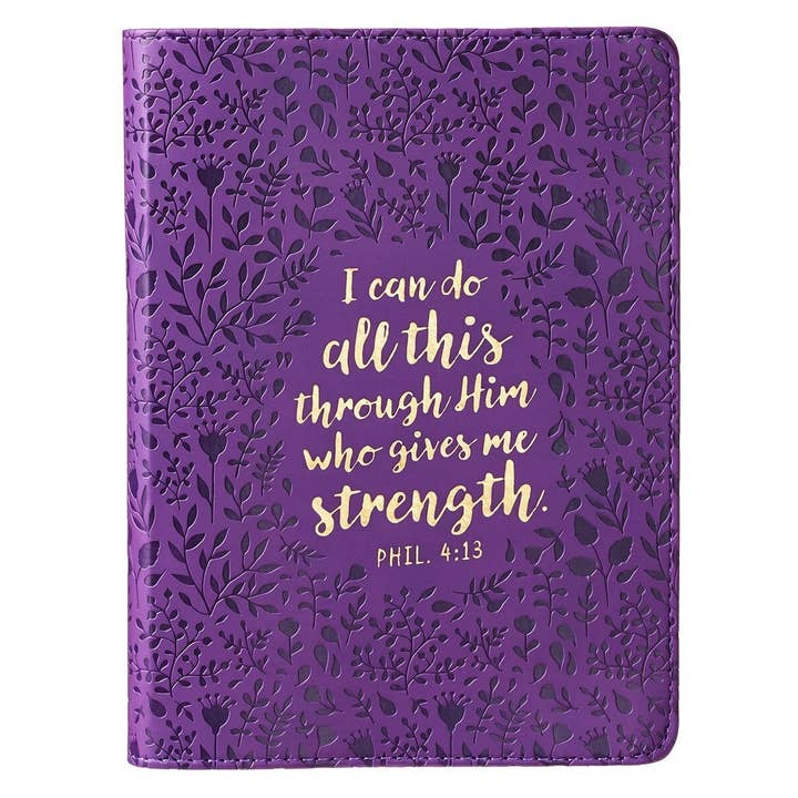 Journal Handy Purple I Can Do All This Phil. 4:13 - Jimberly's Boutique-Olive Branch-Mississippi