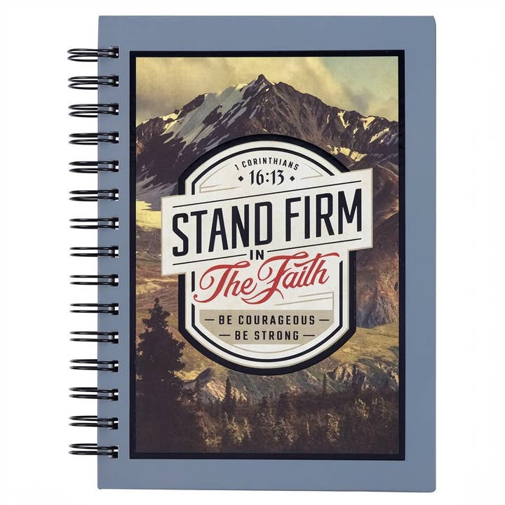 Journal Wirebound Gray Stand Firm 1 Cor. 16:13 - Jimberly's Boutique-Olive Branch-Mississippi