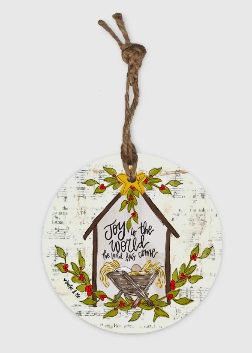Joy To The World Star Manger Ornament - ornament - Jimberly's Boutique - Olive Branch - Mississippi