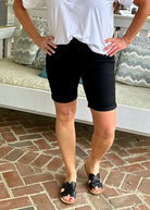 Judy Blue Bermuda Shorts - Black - judy blue shorts -Jimberly's Boutique-Olive Branch-Mississippi