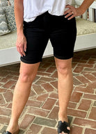 Judy Blue Bermuda Shorts - Black - judy blue shorts -Jimberly's Boutique-Olive Branch-Mississippi