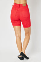 Judy Blue Shorts | Red Bermuda | Tummy Control - judy blue shorts -Jimberly's Boutique-Olive Branch-Mississippi