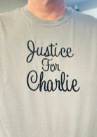 Justice For Charlie Embroidered Comfort Colors T Shirt - sweatshirt - Jimberly's Boutique - Olive Branch - Mississippi