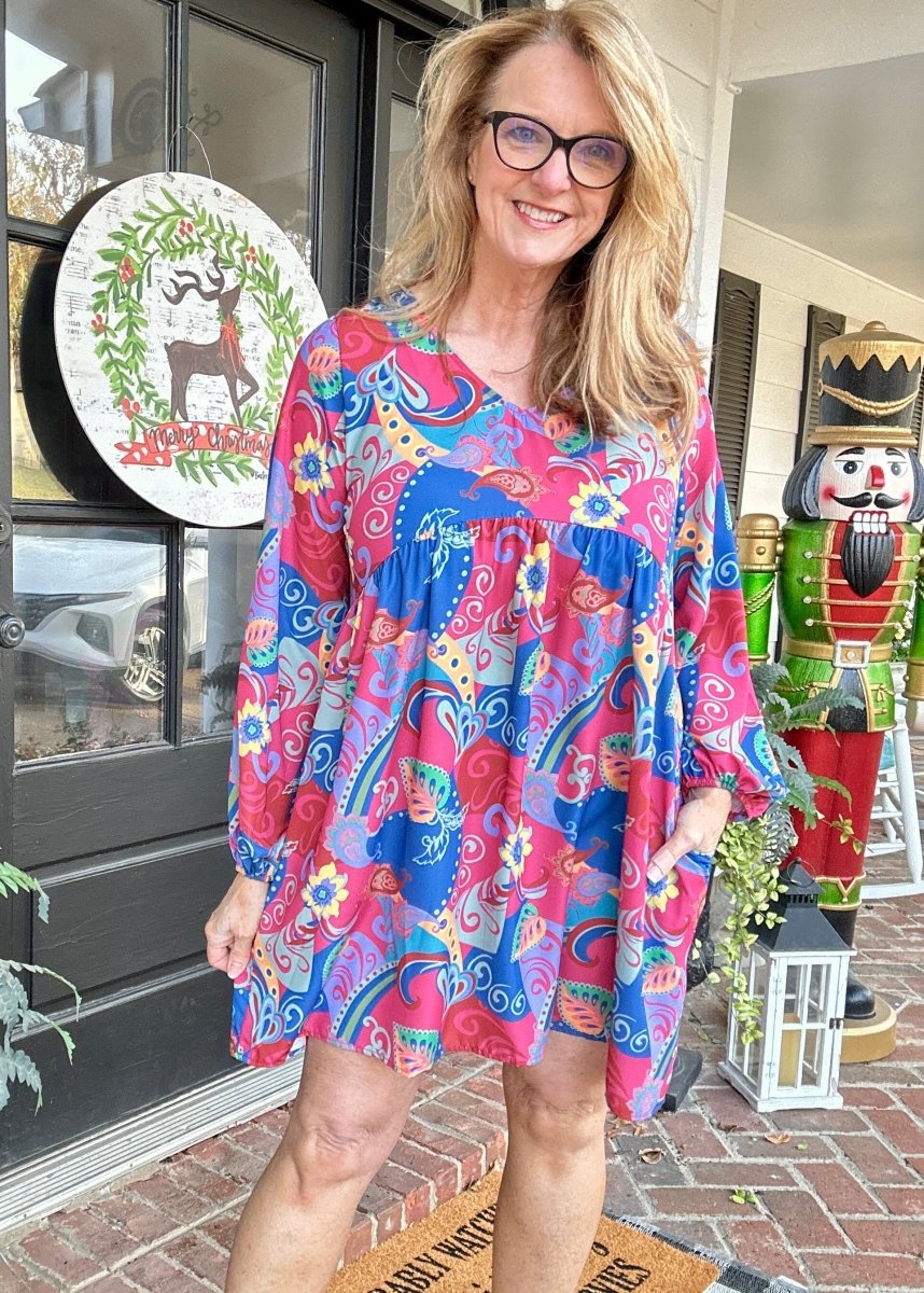 Keep Dreaming V Neck Dress | Cotton Bleu - dress - Jimberly's Boutique - Olive Branch - Mississippi