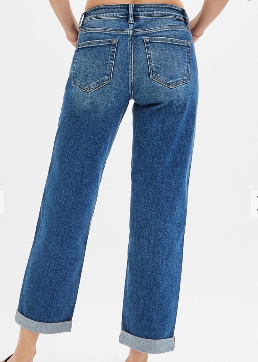 Kemper Mid Rise Boyfriend Roll Up Jeans | Risen - risen jeans -Jimberly's Boutique-Olive Branch-Mississippi