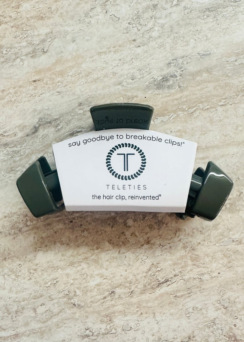 Large Hair Clip | Classic | Sage It Ain’t So | Teleties - Teletie Classic Hair Clip - Jimberly's Boutique - Olive Branch - Mississippi