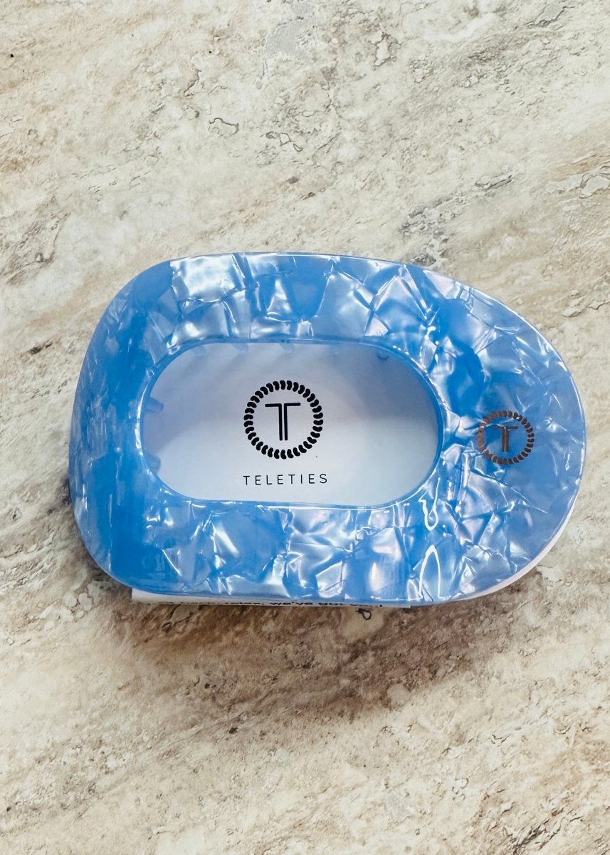Large Teleties Flat Oval Clip - Blue Lagoon - Teleties Flat Hair Clip - Jimberly's Boutique - Olive Branch - Mississippi