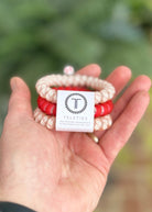 Large Teleties Hair Ties - Baseball - Teleties Hair Ties -Jimberly's Boutique-Olive Branch-Mississippi