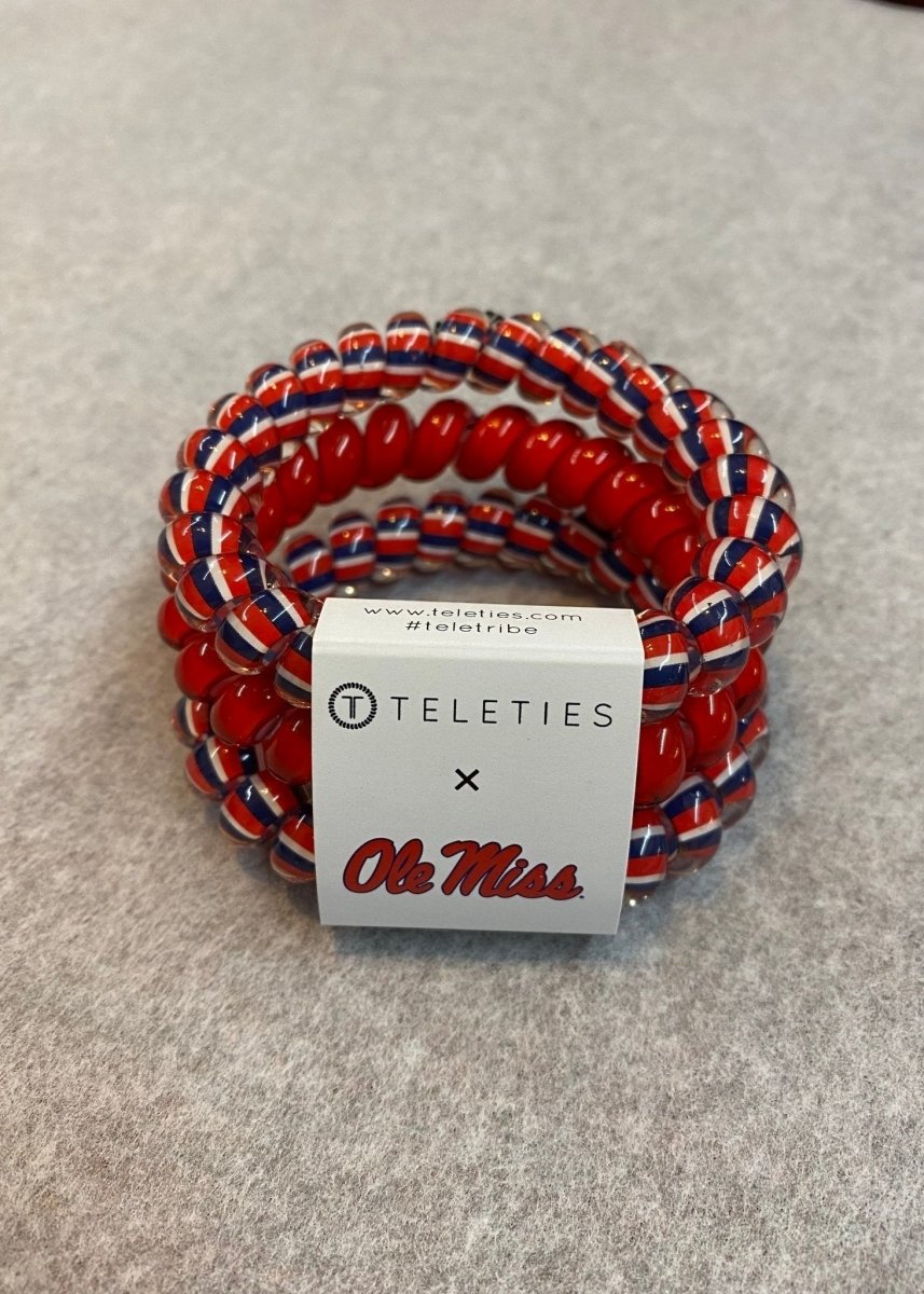 Large Teleties Hair Ties - Ole Miss - Teleties Hair Ties - Jimberly's Boutique - Olive Branch - Mississippi