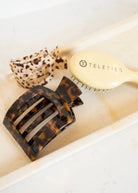 Large Teleties Square Flat Clip - Tortoise - Jimberly's Boutique - Olive Branch - Mississippi