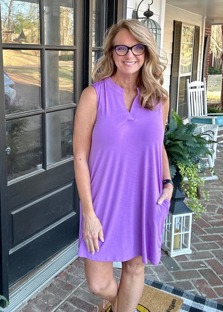 Lavender Tank Dress Dear Scarlett - Casual Dress -Jimberly's Boutique-Olive Branch-Mississippi