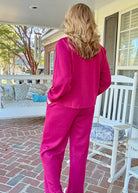 Lennon Scuba Crewneck & Pants Lounge Set - Cabernet - lounge set - Jimberly's Boutique - Olive Branch - Mississippi