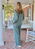 Lennon Scuba Crewneck & Pants Lounge Set - Dk Forest - lounge set - Jimberly's Boutique - Olive Branch - Mississippi