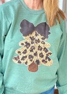 Leopard Christmas Tree Sweatshirt - sweatshirt - Jimberly's Boutique - Olive Branch - Mississippi