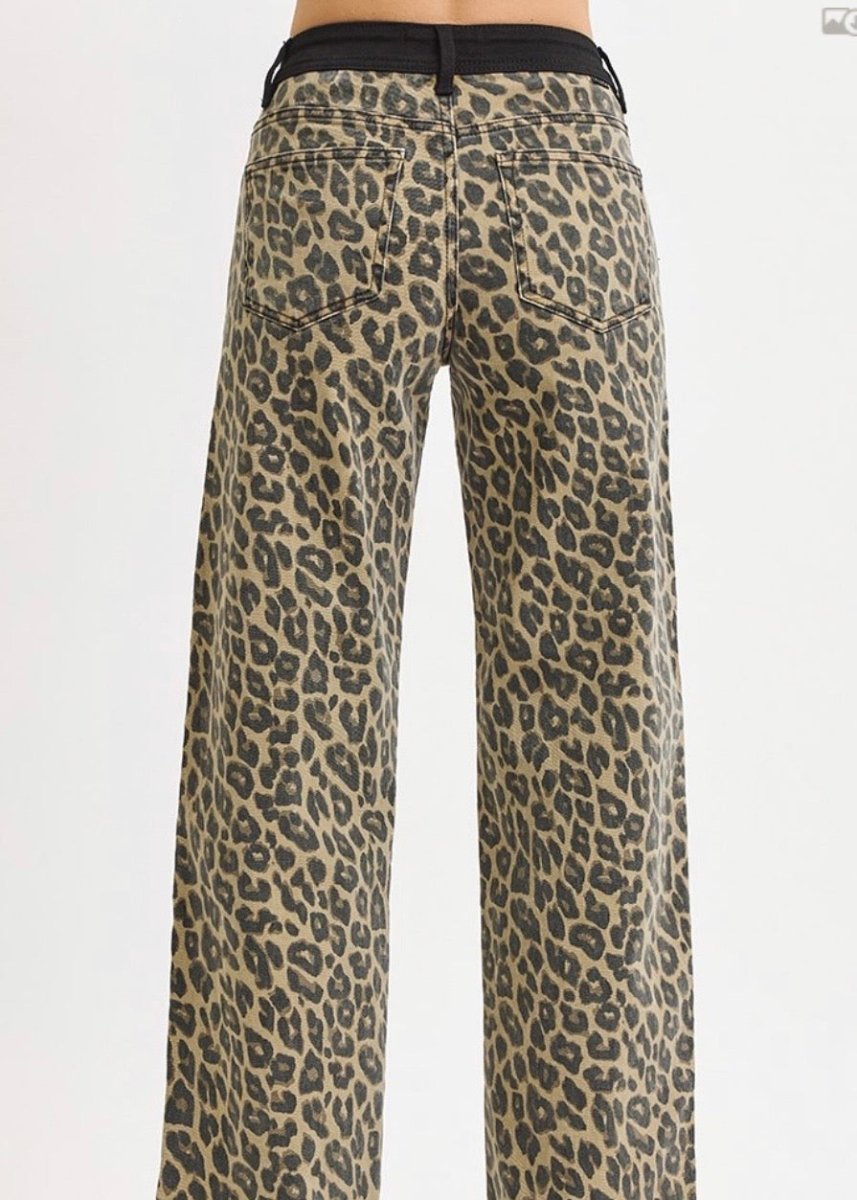 Leopard High Rise Wide Leg Jeans | Risen - risen jeans -Jimberly's Boutique-Olive Branch-Mississippi