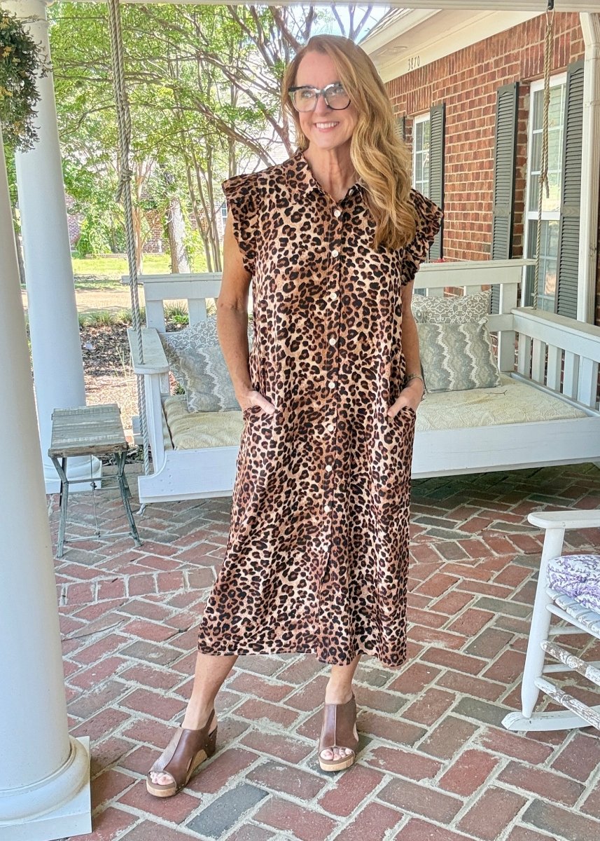 Leopard Midi Dress | Jodifl - Jimberly's Boutique - Olive Branch - Mississippi