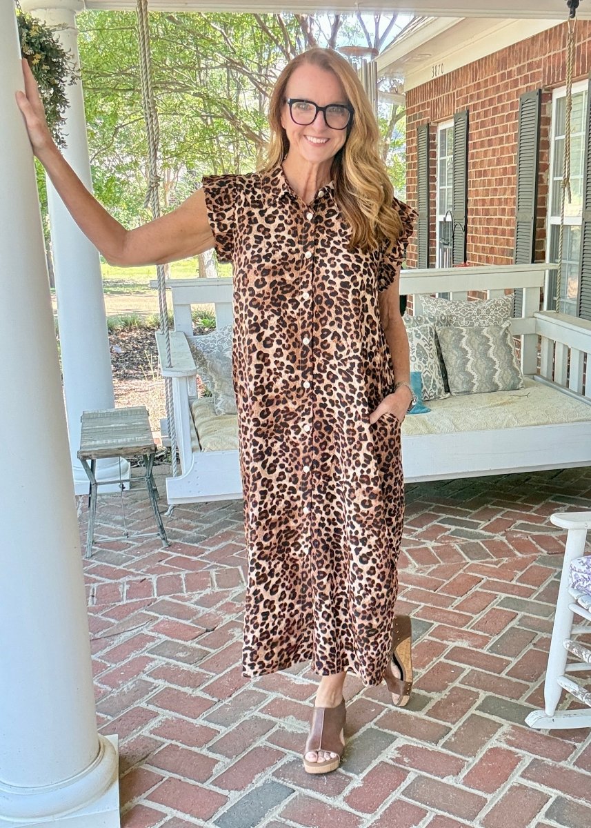 Leopard Midi Dress | Jodifl - Jimberly's Boutique - Olive Branch - Mississippi
