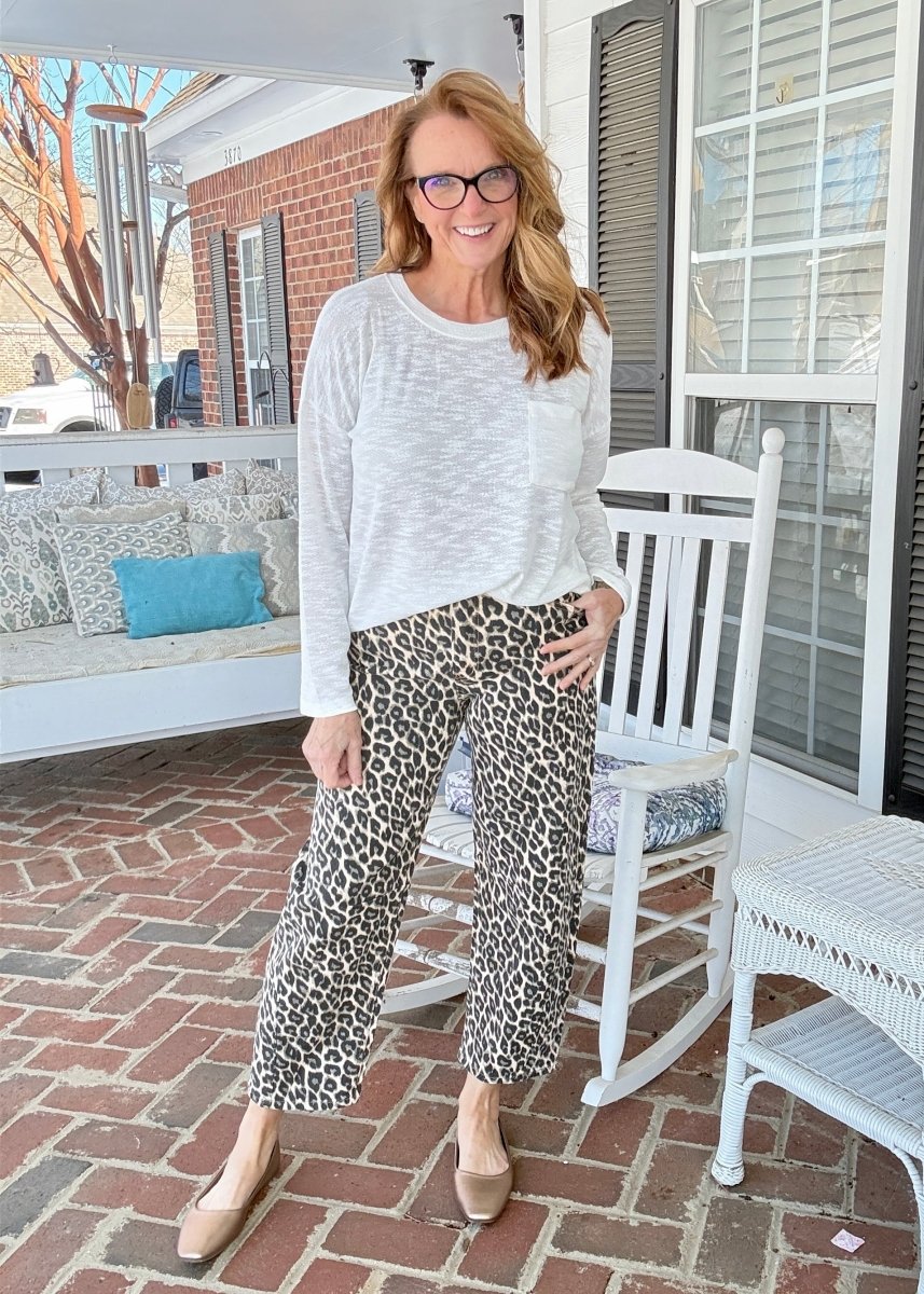 Leopard Print Barrel Jeans | Vervet - Barrel Jeans/Pants - Jimberly's Boutique - Olive Branch - Mississippi