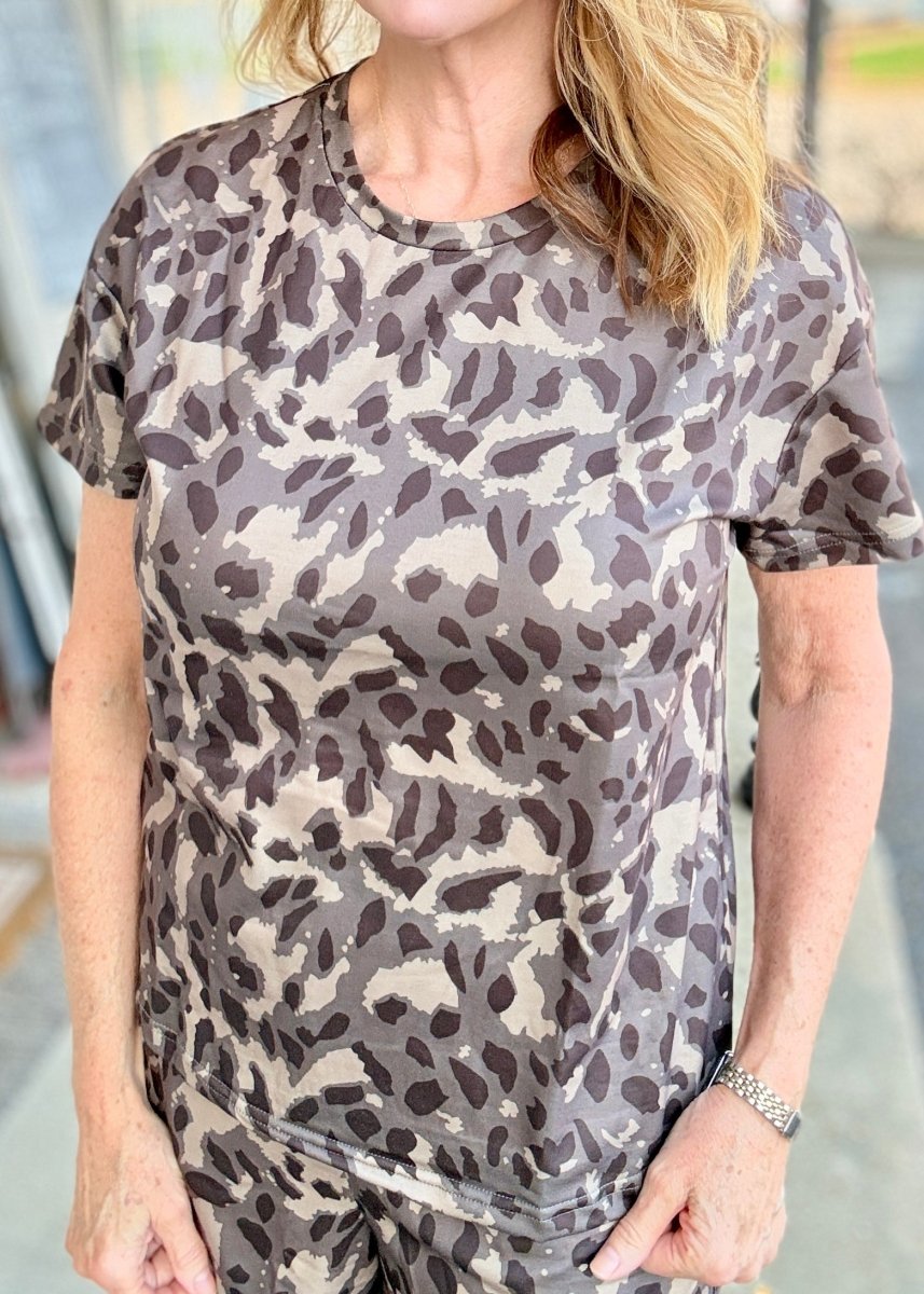 Leopard Print Casual Shorts Set - short set -Jimberly's Boutique-Olive Branch-Mississippi