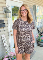 Leopard Print Casual Shorts Set - short set -Jimberly's Boutique-Olive Branch-Mississippi