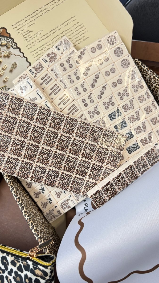 Leopard Print Mahjong Set - Mahjong set -Jimberly's Boutique-Olive Branch-Mississippi