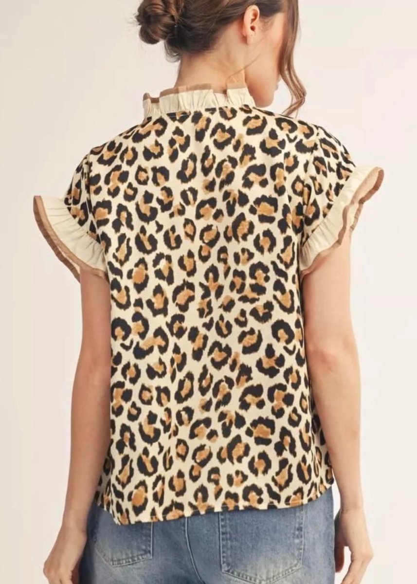 Leopard Ruffle Top | Jodifl - Jodifl Top -Jimberly's Boutique-Olive Branch-Mississippi
